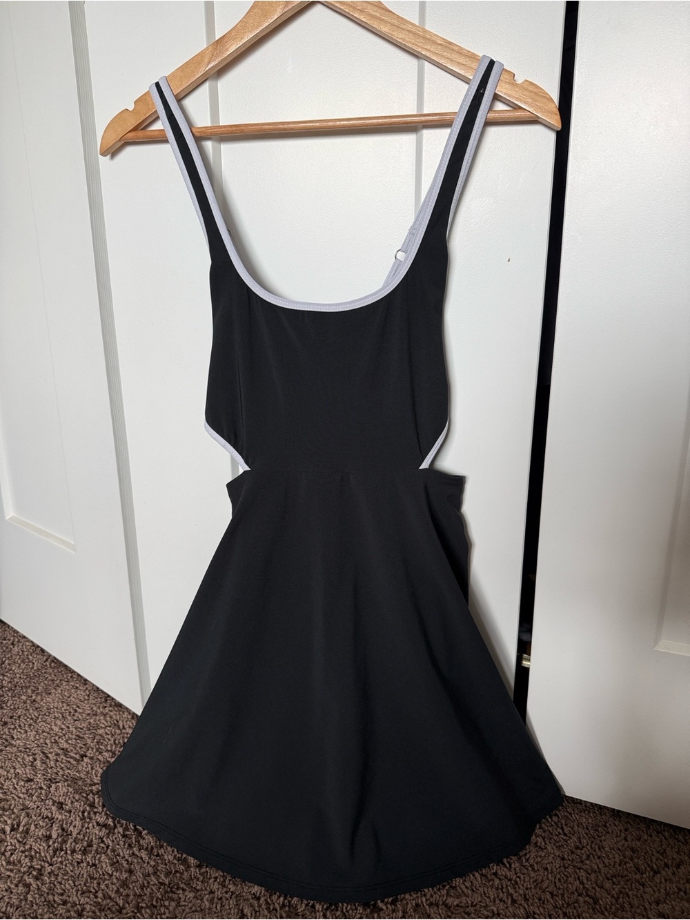 Abercrombie & Fitch Black Active Mini Dress with Built-In Shorts